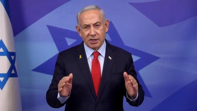 ראש הממשלה בנימין נתניהו בהצהרה לתקשורת