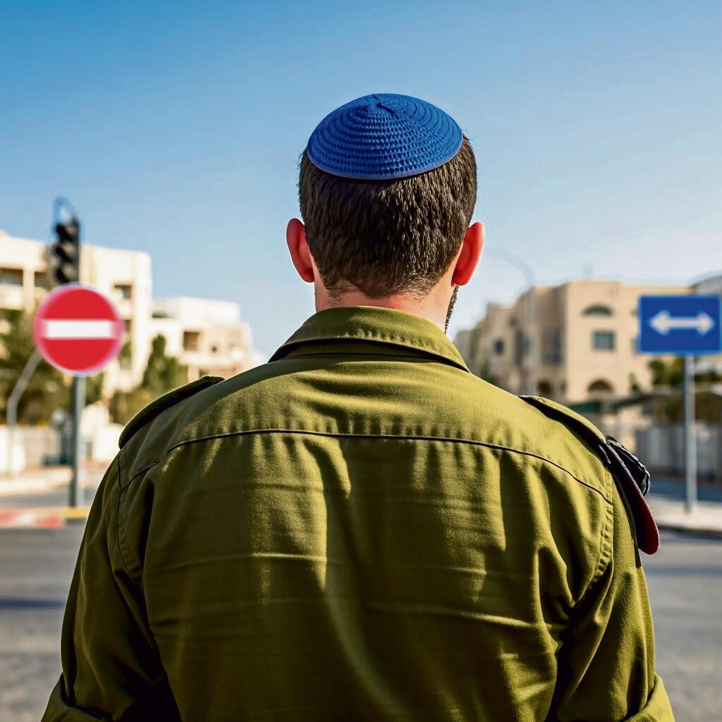 חייל עם כיפה סרוגה