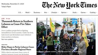 סיקור בעולם הסכם הפסקת אש ישראל חיזבאללה לבנון