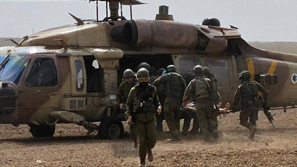  תיעוד מפעילות פלמ"ר אביב ברצועת עזה: טיפול בפצועים בשטח ופינויים מוסקים.