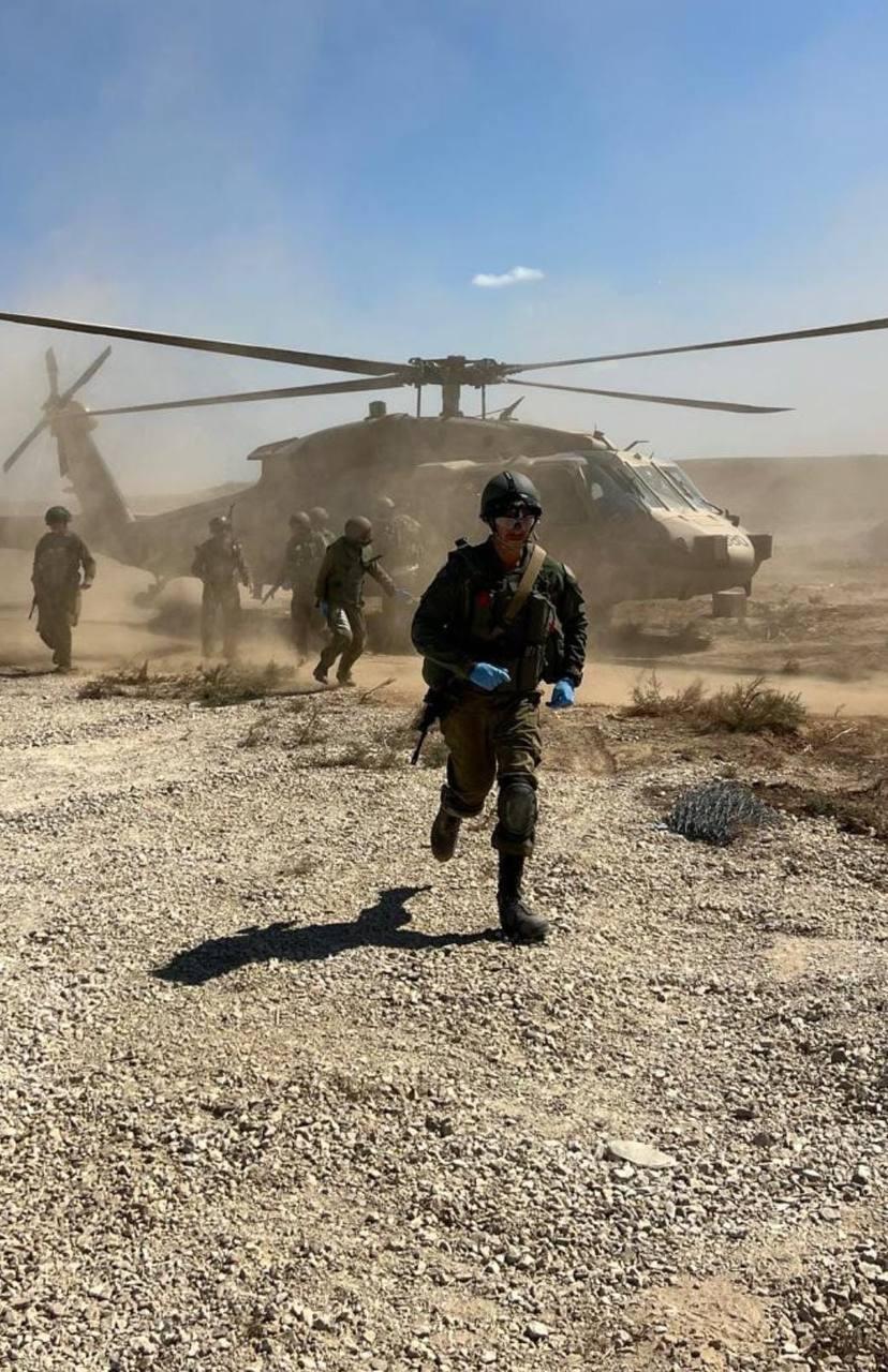  תיעוד מפעילות פלמ"ר אביב ברצועת עזה: טיפול בפצועים בשטח ופינויים מוסקים.