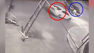 תיעוד: החשוד בסחיטת איש העסקים בורח מזירת האירוע ונעצר לאחר מרדף משטרתי