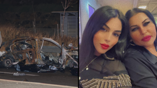 זירת הרכב שנשרף בפיצוץ ברמלה, ואפאא מוסראטי ובתה סנדי מוסראטי