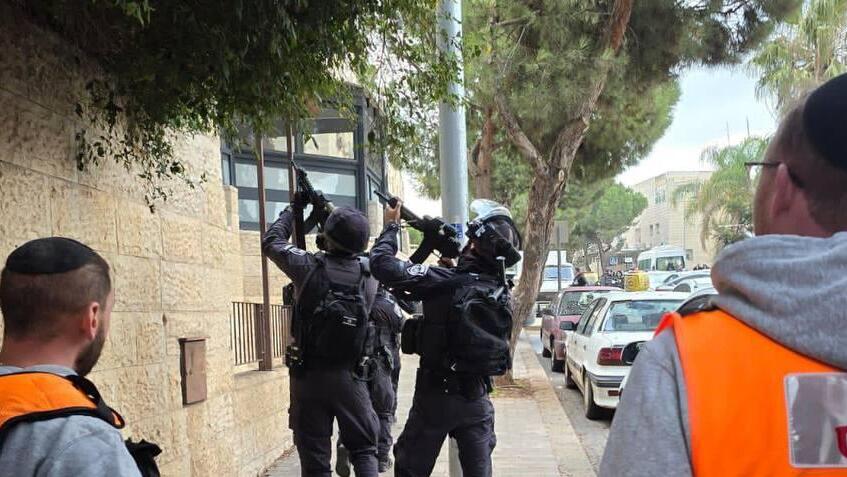 זירת האירוע בשכונת פסגת זאב שבירושלים