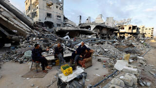 הנזקים ברצועת עזה לאחר התקיפות  בחאן יונס