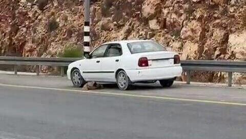 רכב המחבל מהפיגוע בצומת גיתי