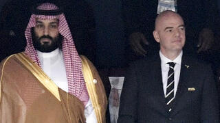 ג'יאני אינפנטינו לצד יורש העצר הסעודי מוחמד בן סלמאן 