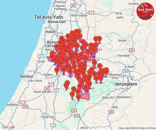 Sirens activated in central Israel on Sunday amid a ballistic missile attack from Yemen 