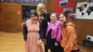 Montana Tucker visits the Shalva National Center in Jerusalem 