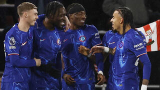 שחקני צ'לסי חוגגים