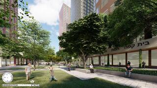 הדמיה של מתחם כורזין, ממזרח