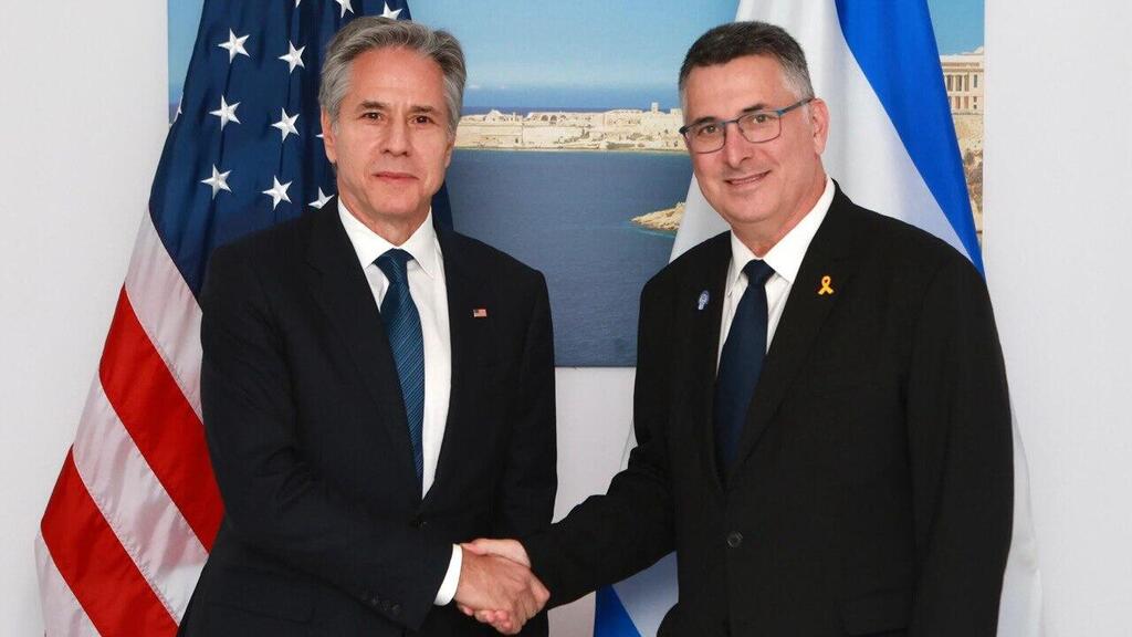 שר החוץ, גדעון סער ומזכיר המדינה של ארה״ב, אנתוני בלינקן