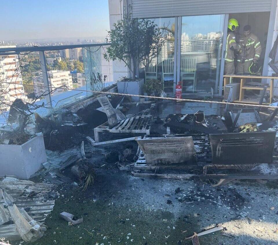 זירת הפגיעה ביבנה