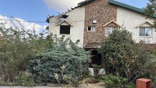 A home that was hit by a rocket in Metula