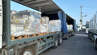 סיוע הומניטרי שהוכנס לרצועת העזה