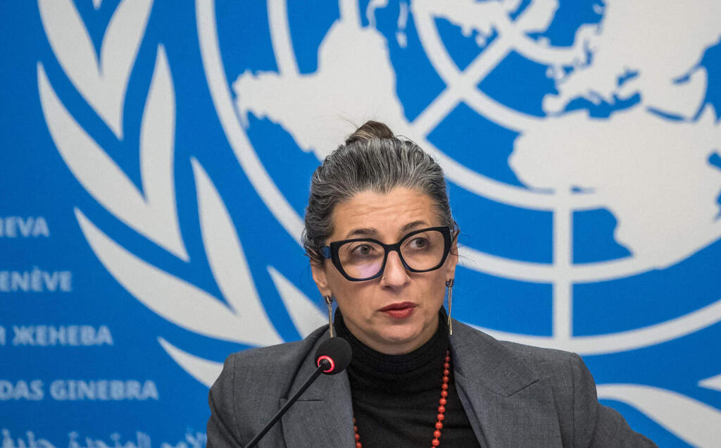 Francesca Albanese, the UN’s special rapporteur on the occupied Palestinian territories (Photo: Fabrice Coffrini/ AFP) פרנצ'סקה אלבנזה