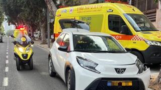 זירת תאונת הדרכים בדיזנגוף, בה נהרג רוכב אופנוע