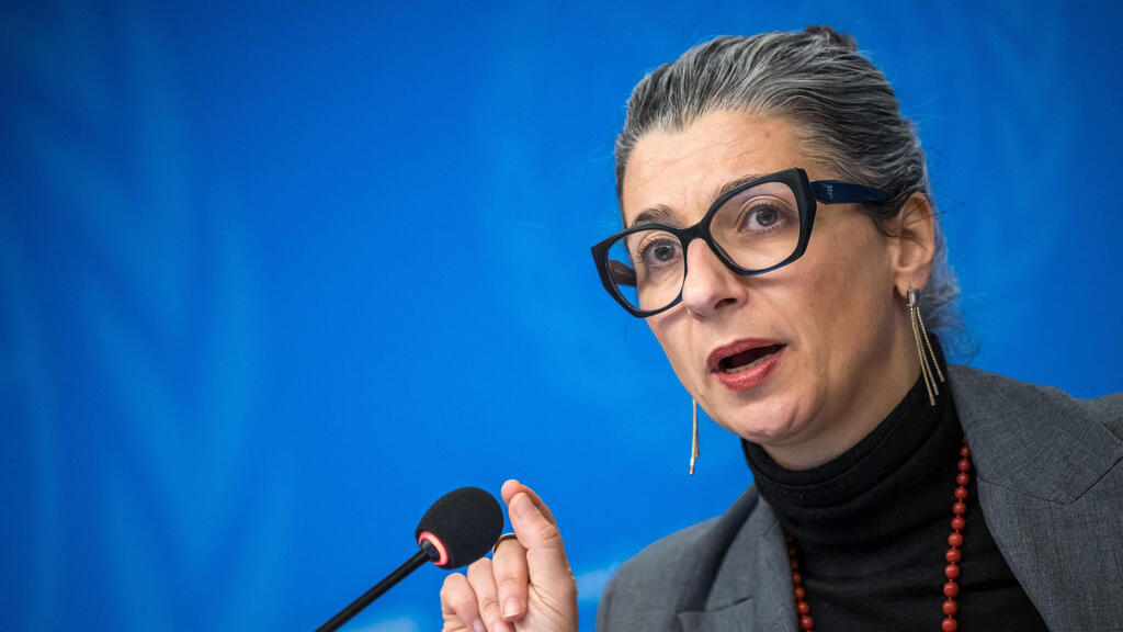 Francesca Albanese, the U.N. special rapporteur for the West Bank and Gaza (Photo: Fabrice Coffrini/ AFP) פרנצ'סקה אלבנזה