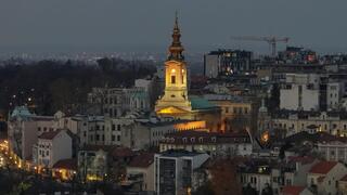 General view of Archangel Michael cathedral church ahead of parliamentary election in Belgrade, Serbia 