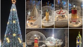 Новогодняя атрибутика в Яффо 