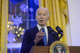 U.S. President Joe Biden at the Hanukkah reception at the White House 