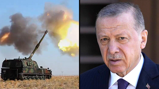 Turkish military artillery strikes Kurdish targets in Syria; Recep Tayyip Erdoğan 