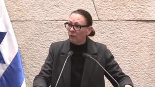 ח״כ יוליה מלינובסקי  בהצבעות בקריאה ראשונה על חוק המים במליאת הכנסת
