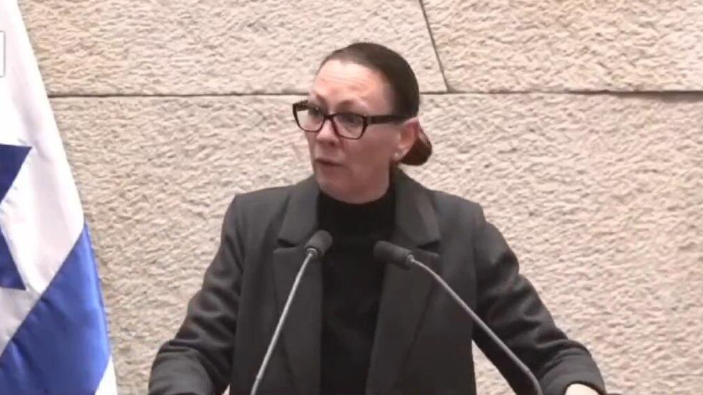ח״כ יוליה מלינובסקי  בהצבעות בקריאה ראשונה על חוק המים במליאת הכנסת