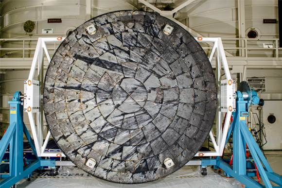 The Orion spacecraft’s heat shield from the Artemis 1 mission, shown after its removal for examination at NASA’s Kennedy Space Center (Photo: NASA) The Orion spacecraft’s heat shield from the Artemis 1 mission, shown after its removal for examination at NASA’s Kennedy Space Center