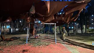 נפילת טיל חות'י בגן בתל אביב