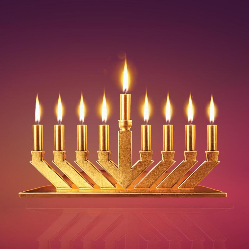 החנוכייה הדיגיטלית של הסוכנות היהודית. הדמייה