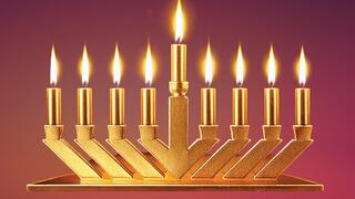 החנוכייה הדיגיטלית של הסוכנות היהודית. הדמייה
