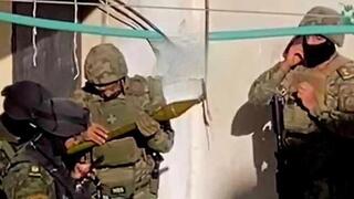 זיוף תמונות של אנשי המנגנונים של הרשות הפלסטינית עם RPG במבצע בגנין