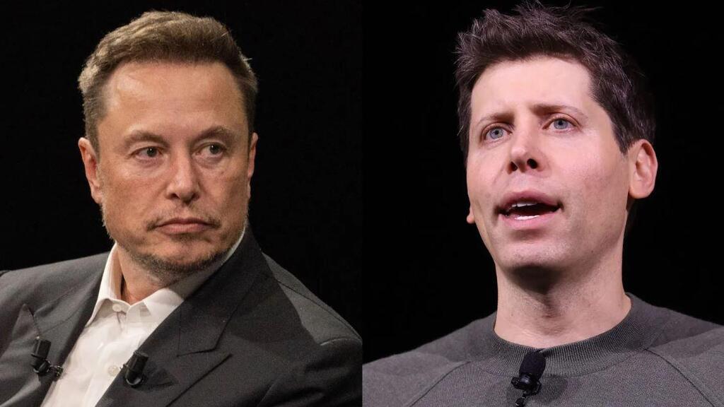 Sam Altman (right) and Elon Musk (left), from partners to bitter rivals (Photo: Getty Images) סם אלטמן (ימין) ואילון מאסק (שמאל)