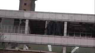 תיעוד הנזקים בשדה התעופה בצנעא תימן