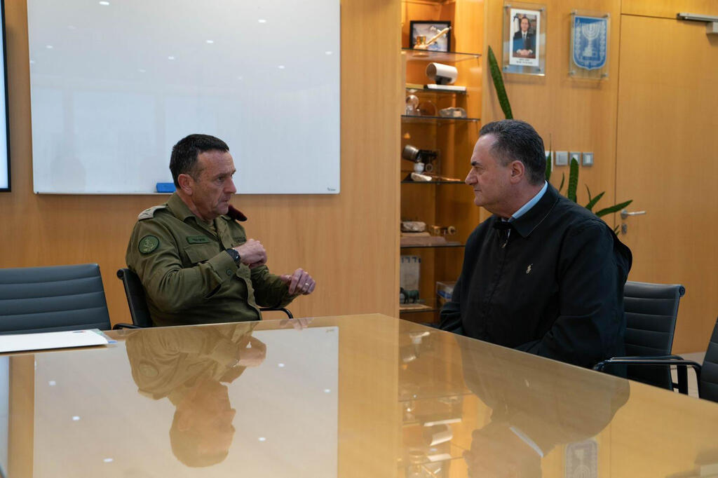 Chief of Staff Herzi Halevi with Defense Minister Israel Katz (Photo: Defense Ministry) שר הביטחון ישראל כ"ץ והרמטכ"ל הרצי הלוי