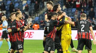 שחקני הפועל חיפה מאושרים