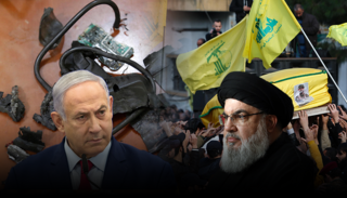 נתניהו ו נסראללה ההלוויה של מפקד כוח רדואן וויסאם טוויל לבנון חיזבאללה,שרידי ביפר שהתפוצץ