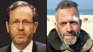 חצאים נשיא המדינה יצחק בוז'י הרצוג אל"מ במיל חנוך דאובה 