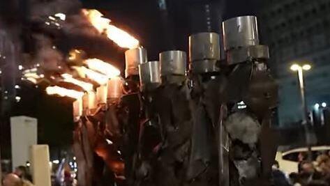 Menorah in hostage square