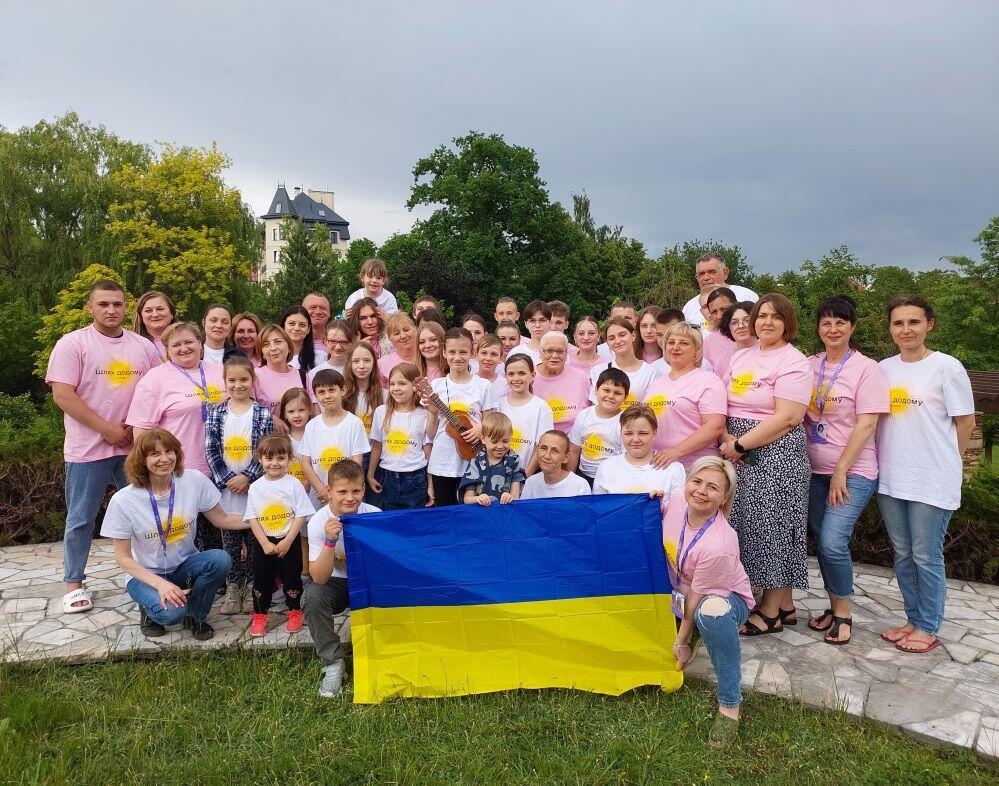Returned Ukrainian children in Truskavets 