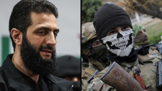 מורד סורי מצעד צבאי ב דמשק אחרי הפלת אסד סוריה אבו מוחמד אל ג'ולאני המנהיג החדש של סוריה