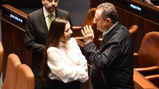ישראל כ"ץ וטלי גוטליב במליאת הכנסת