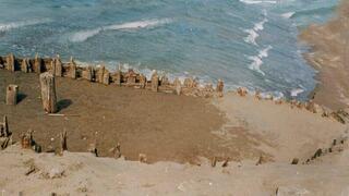 שרידי הספינה הטרופה, שהתגלו לאורך החוף הדרומי של הים הכספי, בשטחה של פרובינציית מזנדראן שבאיראן