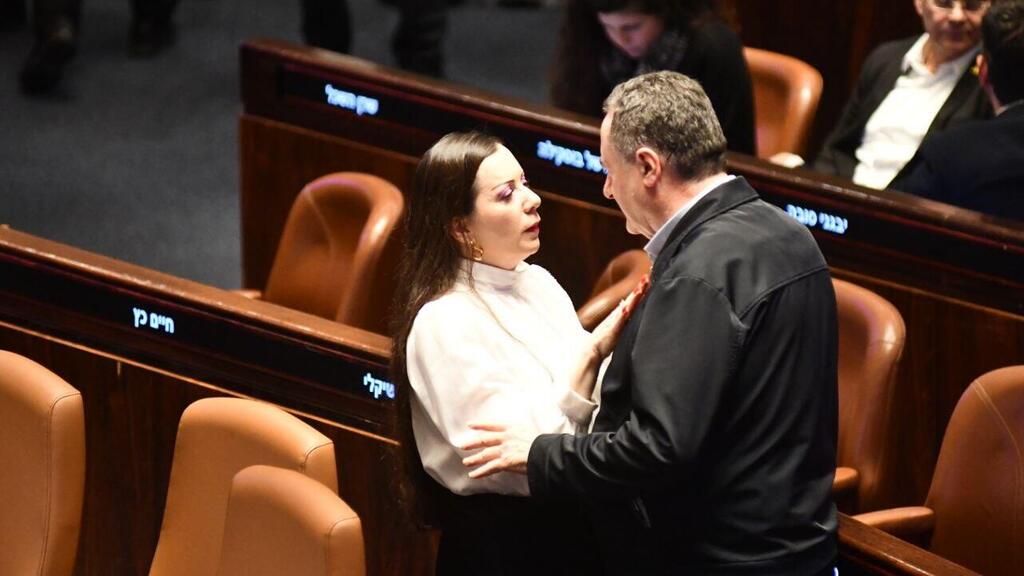 ישראל כ"ץ וטלי גוטליב במליאת הכנסת