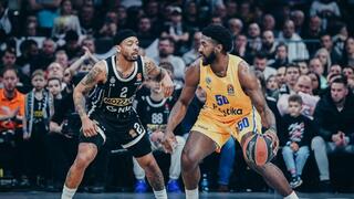 שחקן מכבי ת"א טרביון וויליאמס מול שחקן פרטיזן בלגרד קרליק ג'ונס