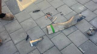 שברי רקטה שנפלו בשדרות 