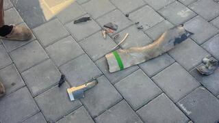 שברי רקטה שנפלו בשדרות 