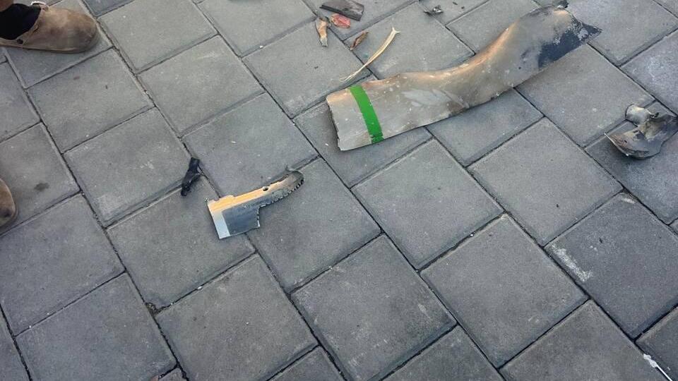 שברי רקטה שנפלו בשדרות 
