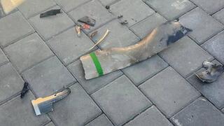 שברי רקטה שנפלו בשדרות 